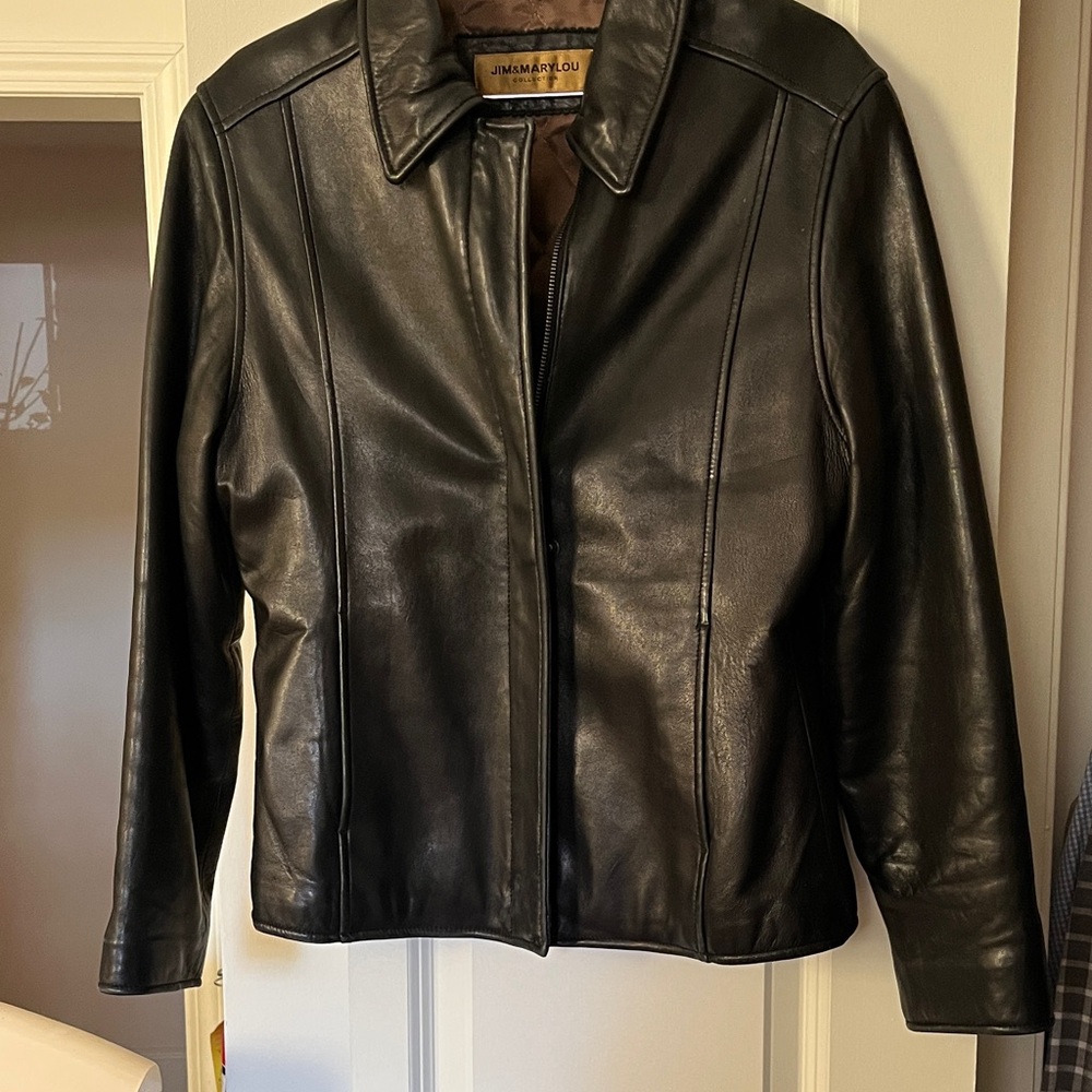 Jim&Marylou Collection women’s Medium Black Leather Jacket